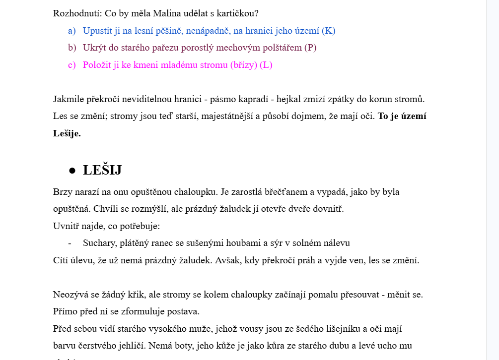 Psaní děje